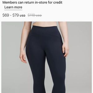 Lululemon Like New, worn once,  non smoking, no flaws. Size 4